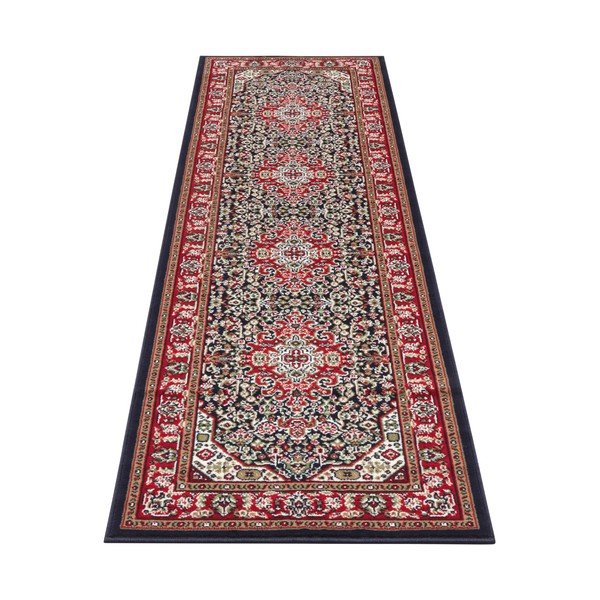 Červeno-modrý behúň Nouristan Skazar Isfahan, 80 x 250 cm-image-2