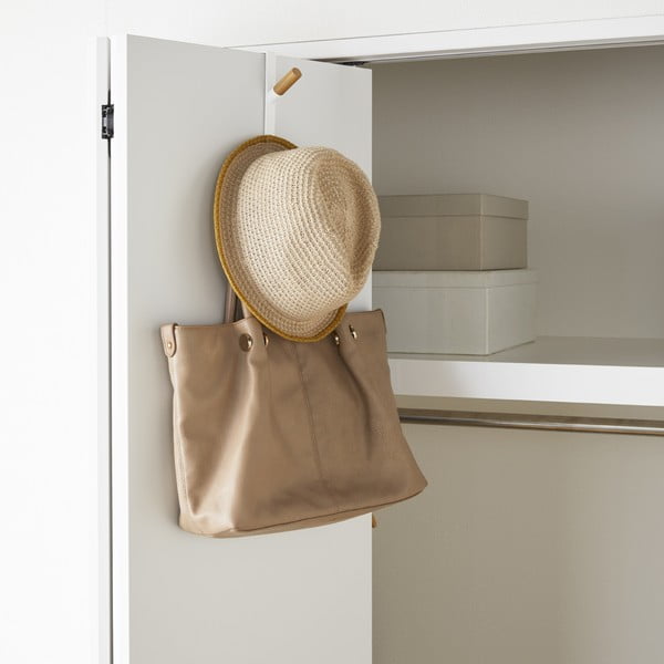 Biely kovový vešiak na dvere 1,5 cm Tower – YAMAZAKI-image-1