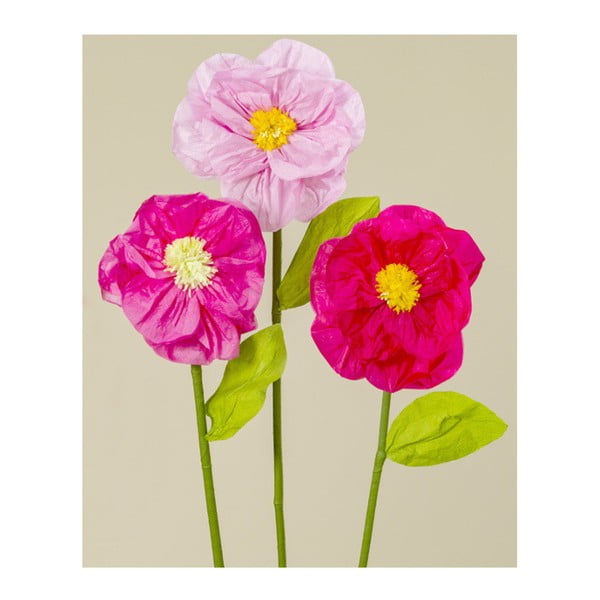 Sada 3 dekoratívnych papierových kvetín Boltze Rosalie