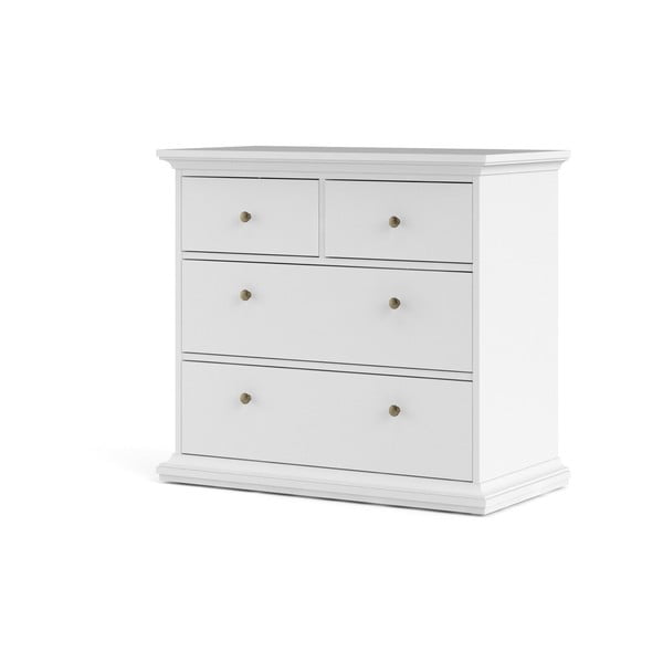 Biela nízka komoda 96x87 cm Paris – Tvilum-image-2