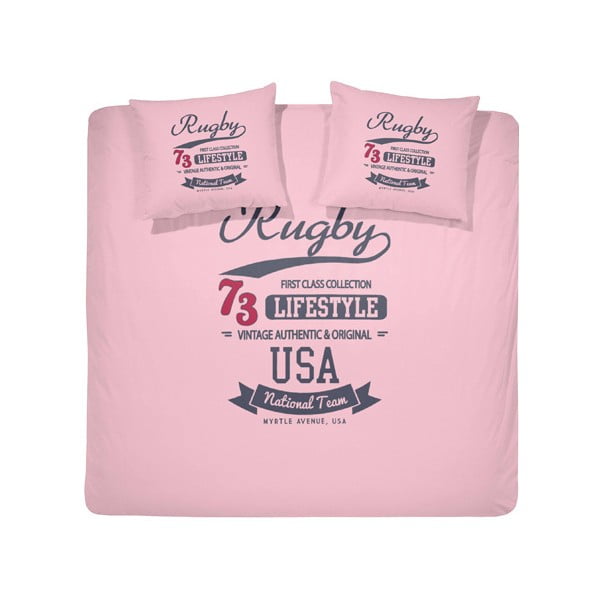 Obliečky Rugby Pink, 200x200 cm