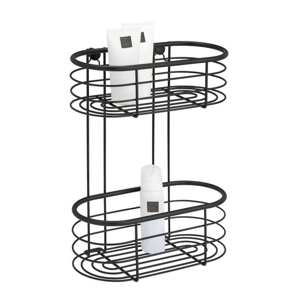 Čierna sprchová polica Wenko Trestina, 26 x 35 cm-image-1