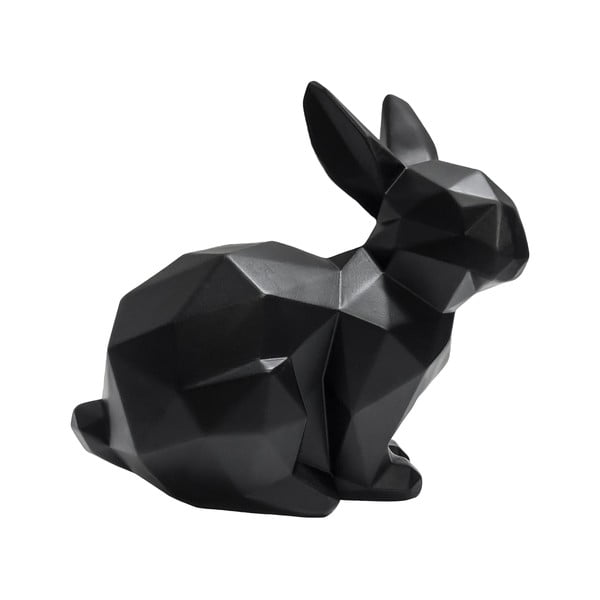 Matne čierna soška PT LIVING Origami Bunny, výška 17 cm
