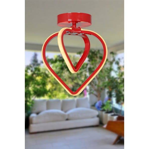 Červené kovové LED stropné svietidlo Sevinc – Squid Lighting-image-1