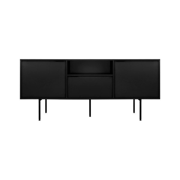 Čierny TV stolík 180x79x50 cm Bau – noo.ma-image-2