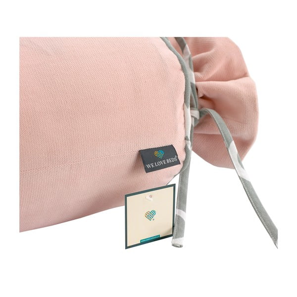 Ružová obliečka na vankúš WeLoveBeds Rose Quarz Candy, Ø 20 × 58 cm-image-3