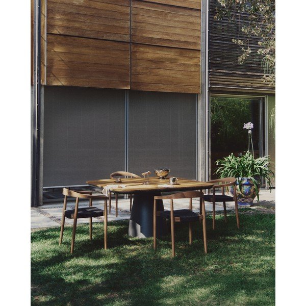 Čierne drevené záhradné stoličky v súprave 4 ks Ydalia – Kave Home-image-4