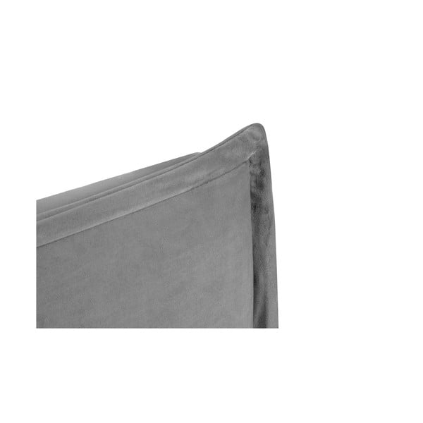 Sivé čelo postele 200x120 cm Monica – Milo Casa-image-3