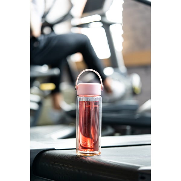 Ružová sklenená fľaša 350 ml Fuori – Vialli Design-image-2