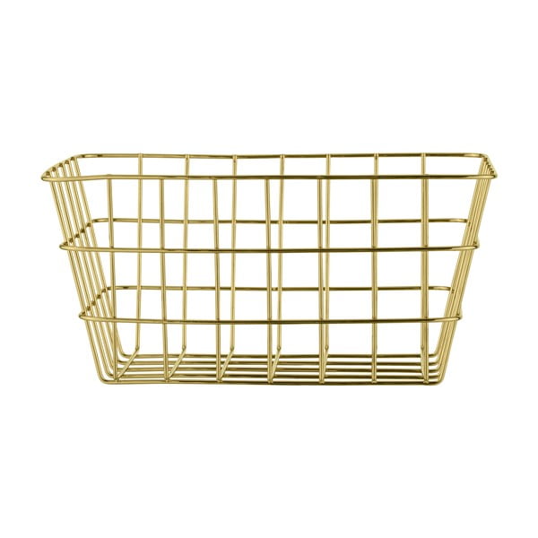 Kovový úložný košík v zlatej farbe Wenko Viana-image-2