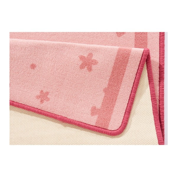 Detský ružový koberec koberec Zala Living Stars&Hearts, 100 × 140 cm-image-3