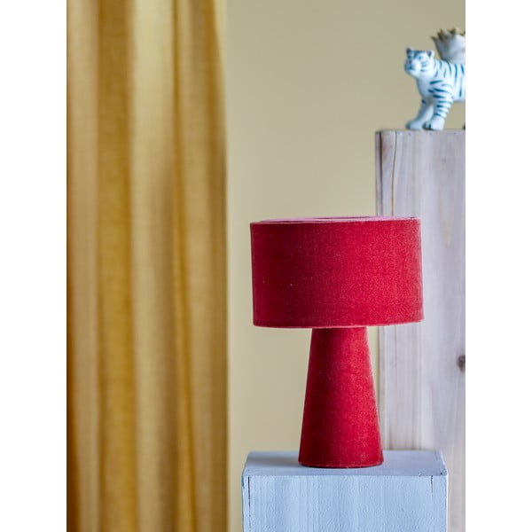 Červená stolová lampa s textilným tienidlom (výška 30 cm) Emmie – Bloomingville-image-3