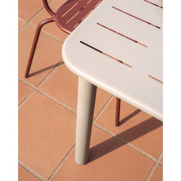 Oceľový záhradný jedálenský stôl 90x180 cm Brai – Kave Home-image-3