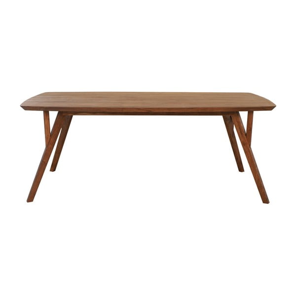 Hnedý jedálenský stôl s doskou z akácie 100x220 cm Quenza – Light & Living