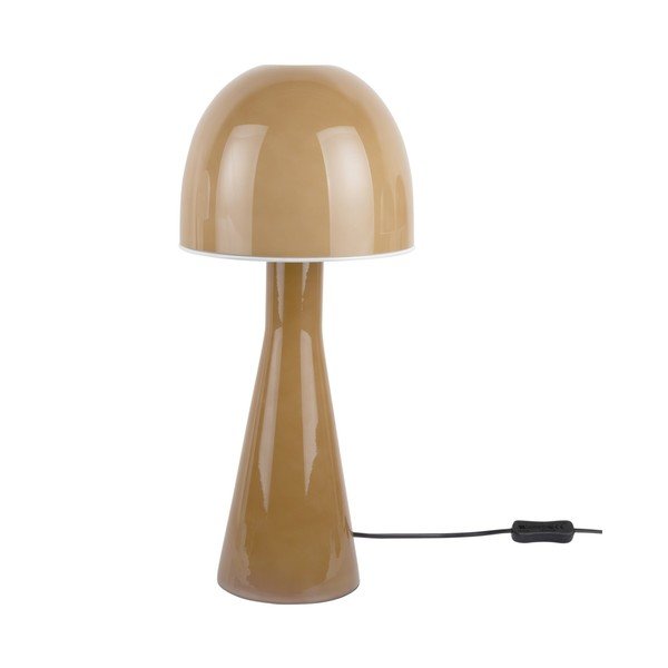 Okrovožltá stolová lampa so skleneným tienidlom (výška 45 cm) Bombin – Leitmotiv