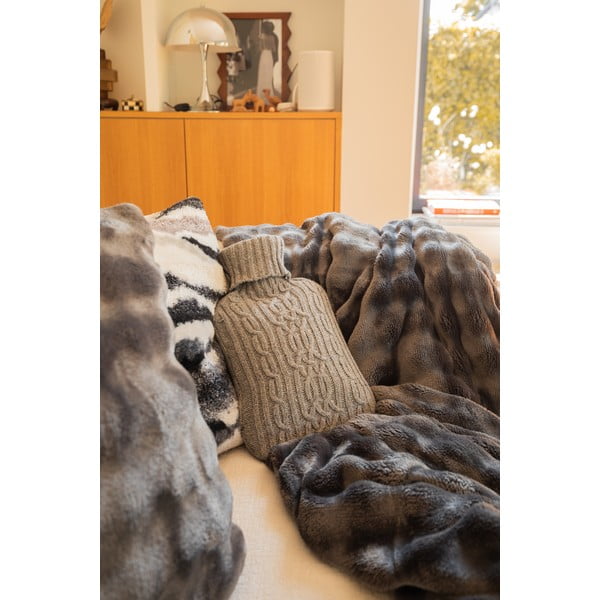 Sivá deka z mikroplyšu 150x200 cm Wave – Tiseco Home Studio-image-4