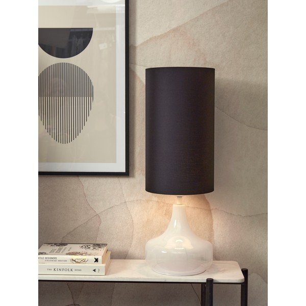 Čierna stolová lampa s textilným tienidlom (výška  75 cm) Reykjavik – it's about RoMi-image-1