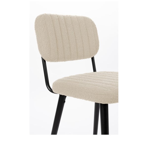 Krémová jedálenská stolička Jake – White Label-image-1