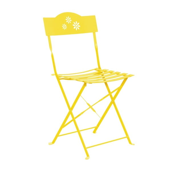 Žltá skladacia stolička Butlers Daisy Jane
