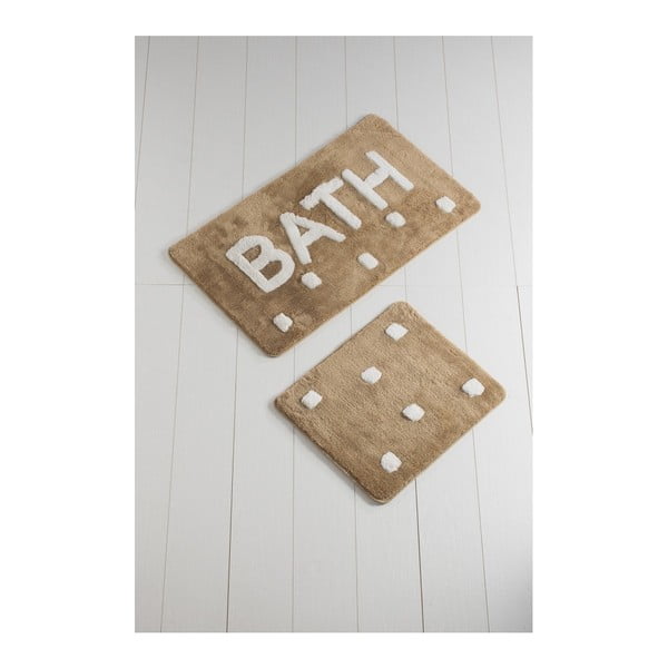 Sada 2 hnedých kúpeľnových predložiek Bath