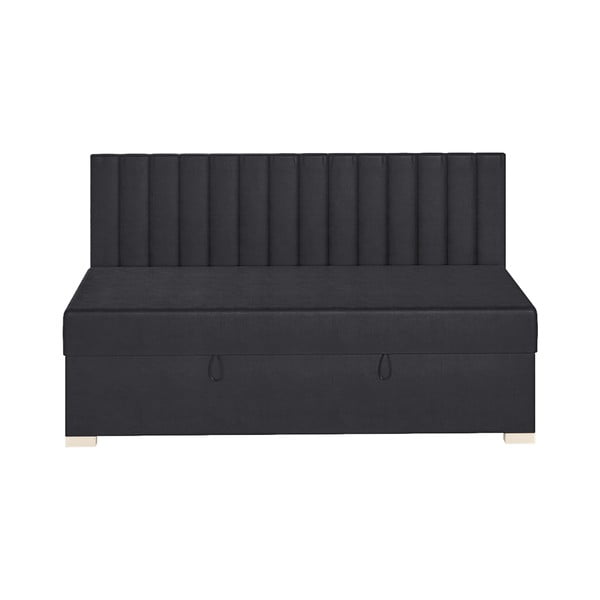 Tmavomodrá detská posteľ s úložným priestorom s matracom 90x200 cm Chill – Ghado