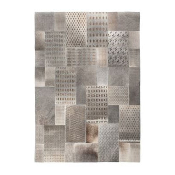 Sivý kožený koberec Ray,160x230cm