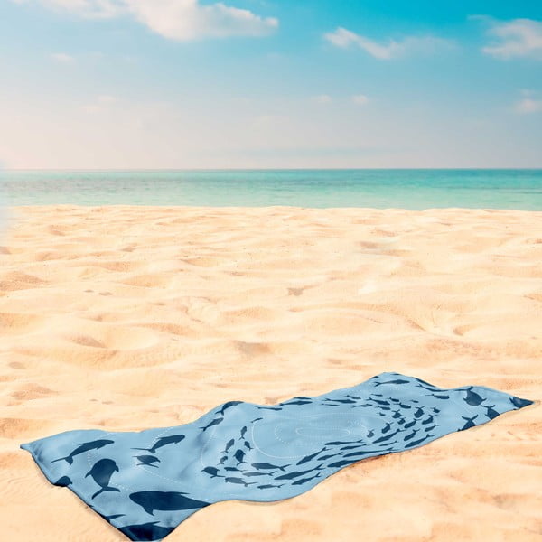 Modrá plážová osuška 90x180 cm Shoal - DecoKing-image-4