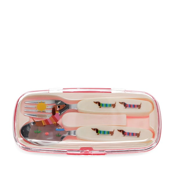 Antikoro detský príbor 2 ks Sausage Dog – Rex London-image-4