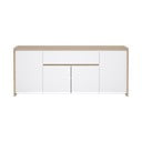 Biela/v prírodnej farbe komoda v dekore duba 197x84x48 cm Next – Tvilum