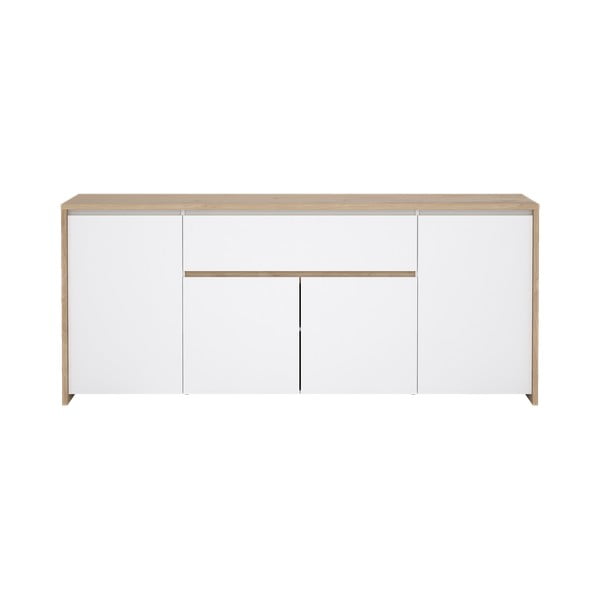 Biela/v prírodnej farbe komoda v dekore duba 197x84x48 cm Next – Tvilum
