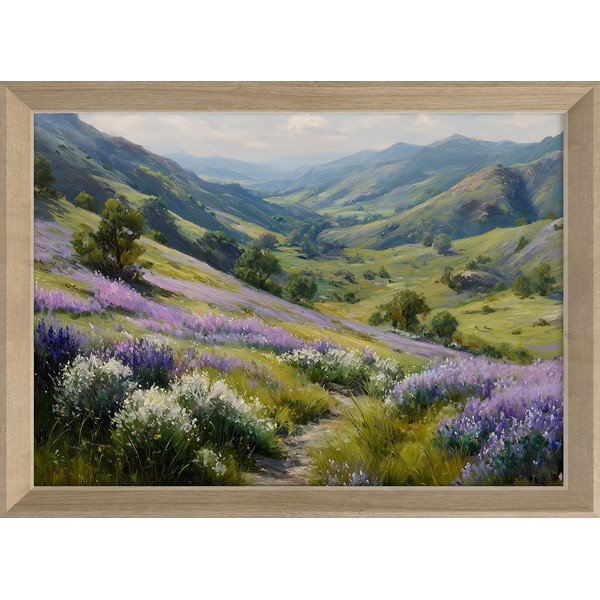 Tlačený obraz s rámom 75x56 cm Violet Hills – Styler