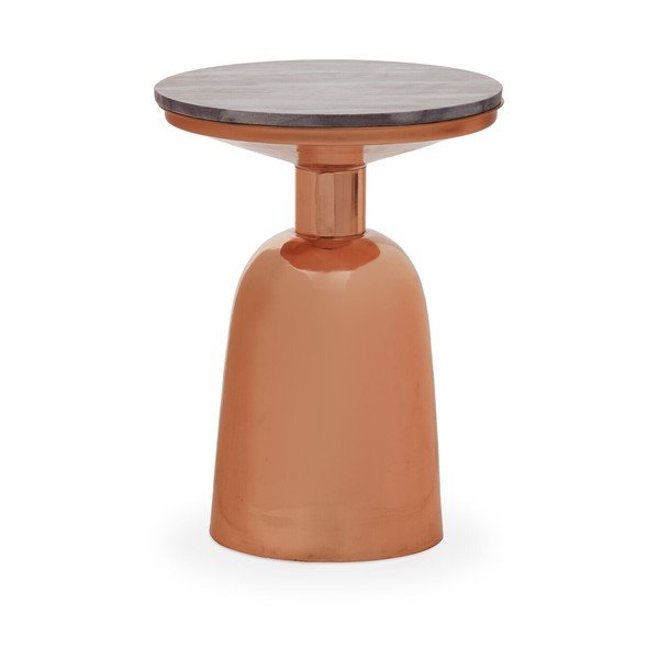 Okrúhly odkladací stolík s mramorovou doskou ø 48 cm Amira – Premier Housewares-image-3
