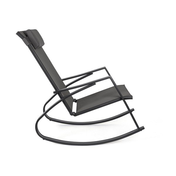 Antracitové kovové záhradné kreslo Ercolano – Bizzotto-image-3