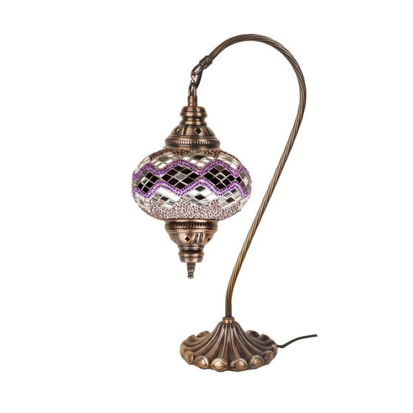 Sklenená ručne vyrobená lampa Fishing Orchid, ⌀ 17 cm