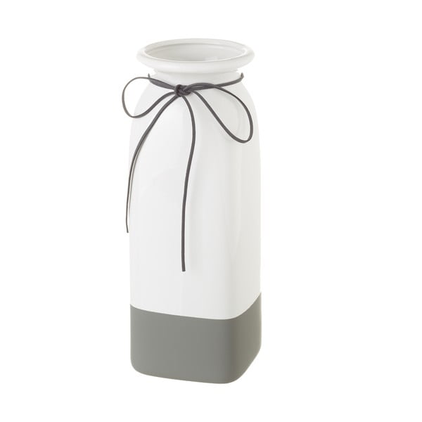 Bielo-sivá keramická váza Unimasa, 11 × 30,5 cm