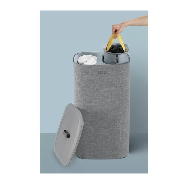 Sivý textilný kôš na bielizeň Joseph Joseph Tota, 60 l-image-3