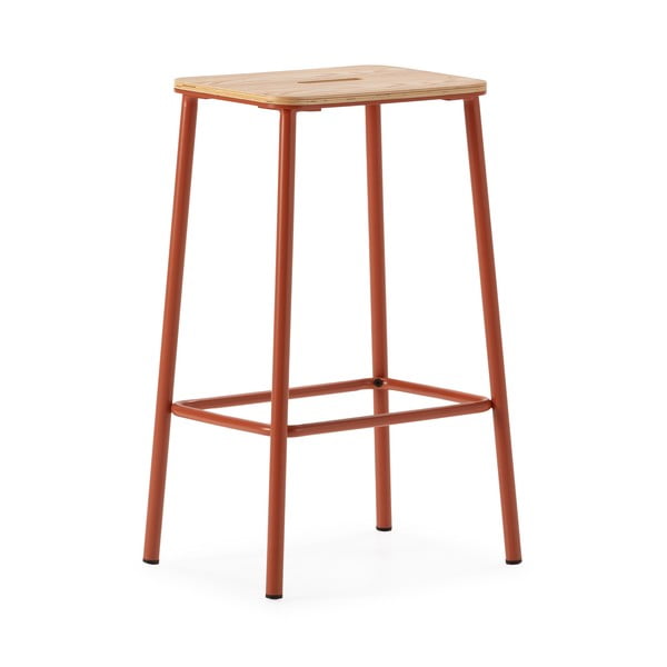 Barové stoličky v súprave 2 ks v tehlovej farbe (výška sedadla 65 cm) Abba – Marckeric