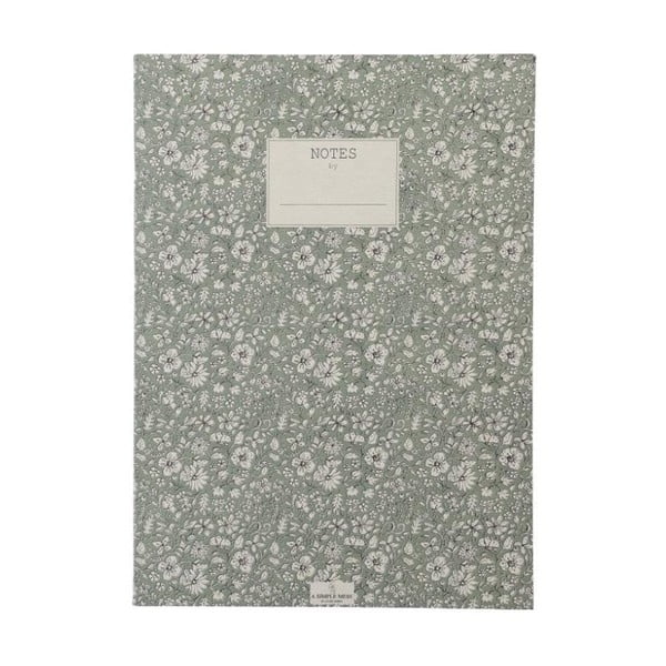 Zápisník A Simple Mess Nynne Hedge Green, 25 × 18 cm