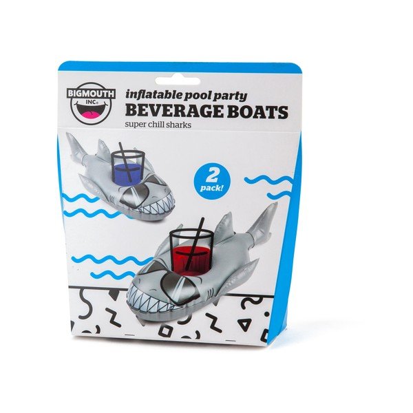 Sada 2 nafukovacích kruhov na nápoje v tvare žralokov Big Mouth Inc.-image-3