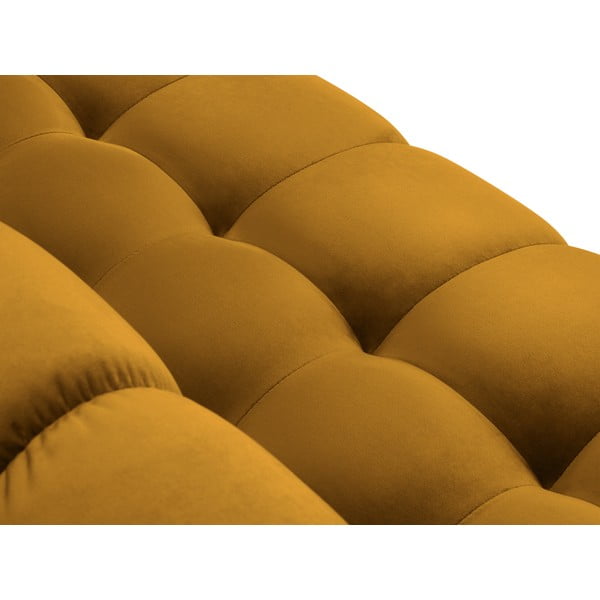 Žltá zamatová rohová pohovka Cosmopolitan Design Bali, ľavý roh-image-1