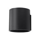 Čierne nástenné svietidlo Sollux Roda