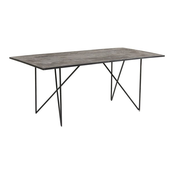 Sivý stôl Kare Design Quarry, 180 × 76 cm
