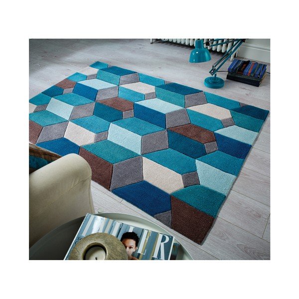 Modrý koberec Flair Rugs Scope, 120 x 170 cm-image-4