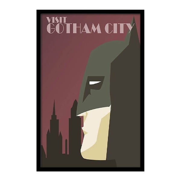 Plagát Visit Gotham City, 35x30 cm