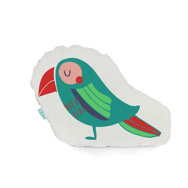 Bavlnený vankúšik Moshi Moshi Pretty Parrots, 40 × 30 cm