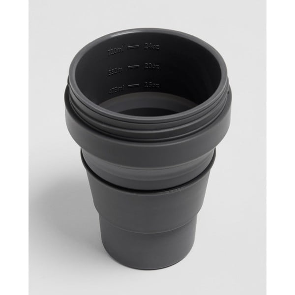 Antracitovosivý skladací cestovný hrnček Stojo Titan Carbon, 710 ml-image-3