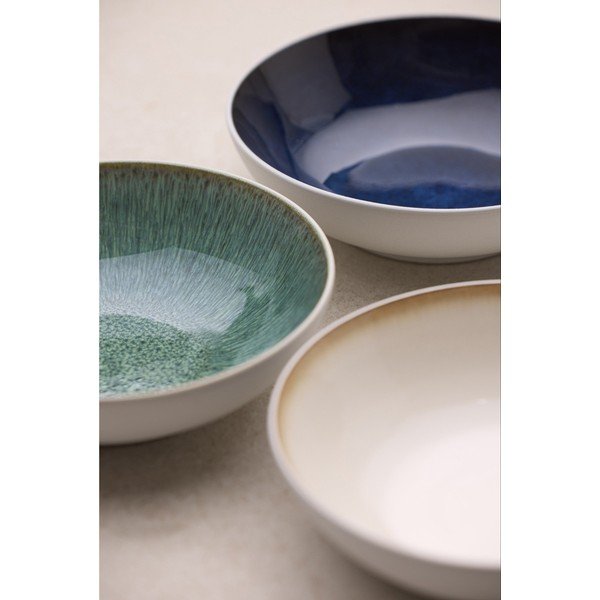 Biela/zelená miska z kameniny 900 ml Gastro White/Green – Bitz-image-1