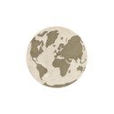 Zelený/krémový prateľný/ručne tkaný bavlnený detský koberec ø120 cm World Map – Lorena Canals