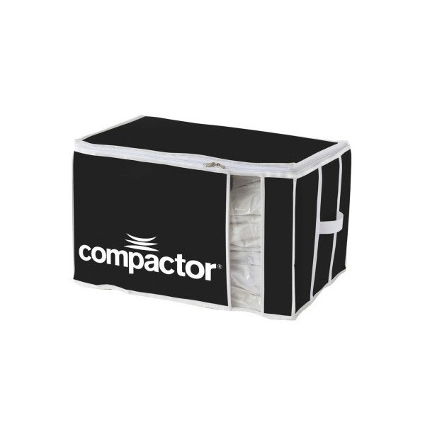 Čierny textilný úložný box Compactor Brand XXL Grande