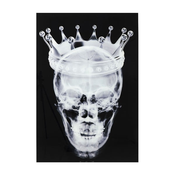 Nástenný sklenený obraz Kare Design Skull, 120 x 80 cm